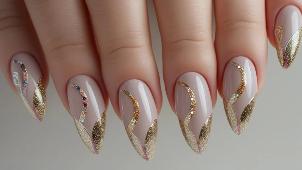 Almond French Tip Nails Almond French Tip Nails